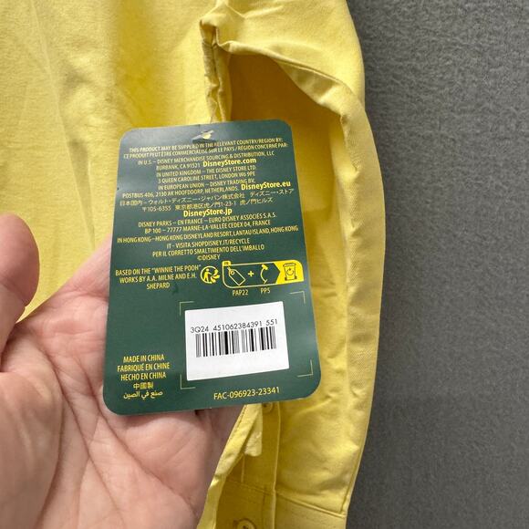 Disney Winnie the Pooh Shirt Womens Small Yellow Embroidered Button Up NEW - Picture 7 of 11